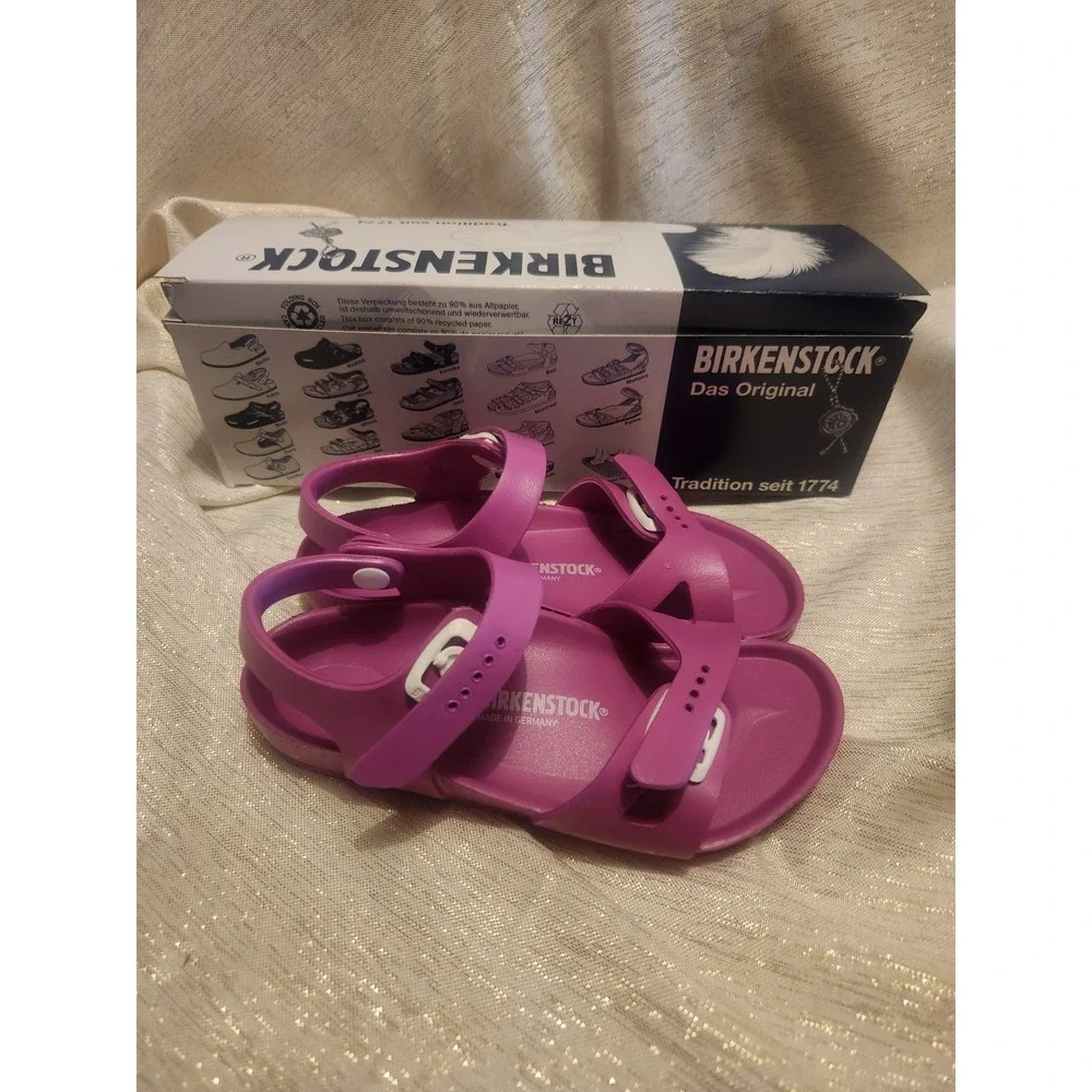 Birkenstock Rio Eva Kids Sandals Purple Pink Shoes Child Size L1 NEW